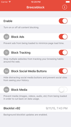 ‎Breezeblock - Block Ads, Reduce Data, Browse Quicker Screenshot