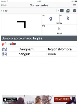 Bildschirmfoto 2 Hangeul 101 - Básico Coreano iphone