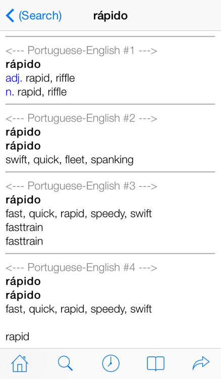 QuickDict Portuguese-English