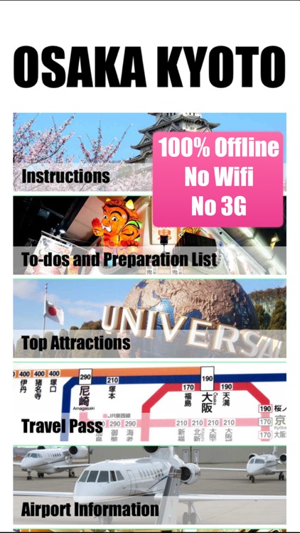 Osaka and Kyoto travel guide and offline map metro subway travel maps sightseeing trip advisor