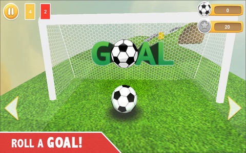 Impossible Goal Roll 3D : Football Soccer screenshot 3