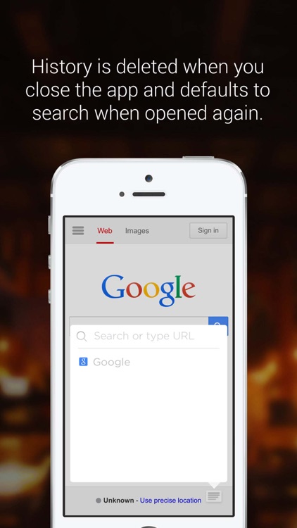 Full Screen Private Browser for iPhone
