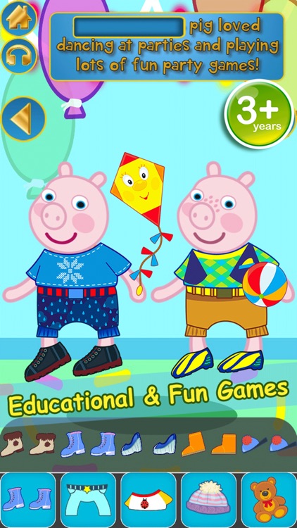 My Interactive Happy Little Pig Story Book Dress Up Time Game - Free App