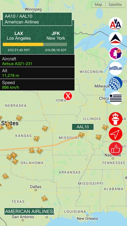 Air USA Pro - Live Flight Tracking & Status for United, American, Alaska, Delta, Hawaiian, Jetblue , US Airlines