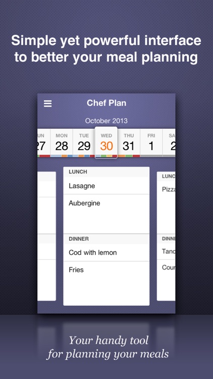 Chef Plan - Meals planning & grocery list