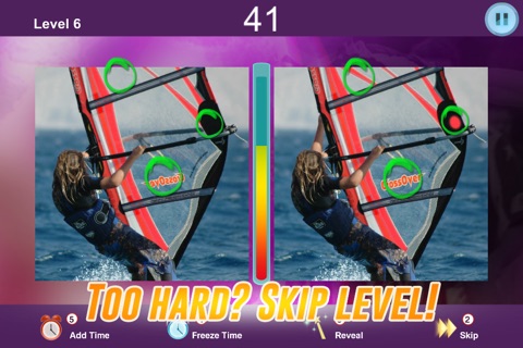 A Spot the differences game - Find hidden objects in Sport Puzzle Pictures - Spotting What's the difference? screenshot 3