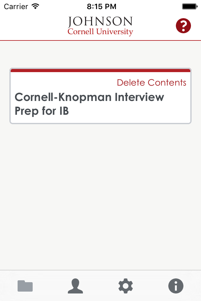 Cornell-Knopman Interview Prep for IB