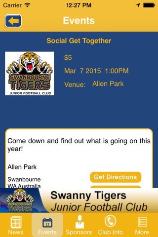 Swanbourne Tigers Junior Football Club screenshot 3