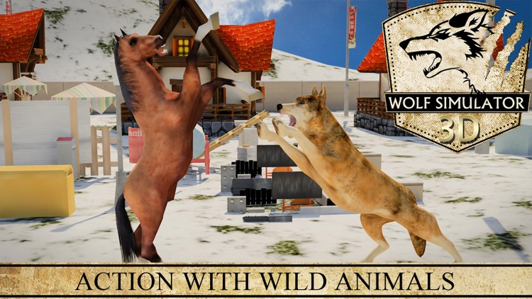Wolf Simulator 3D - Revenge of Wild Beast and Animals Hunting Attack Game in Winter Snow Farm screenshot-3