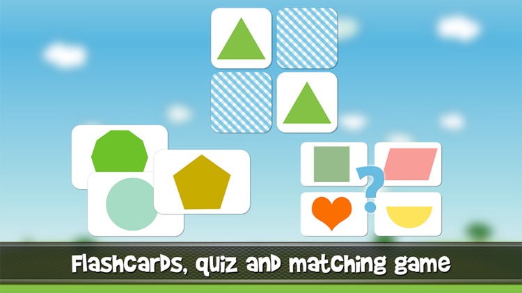 Learn shapes with educational flashcards with words for kids and toddlers