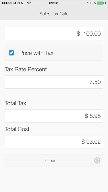 Sales Tax Calculator App