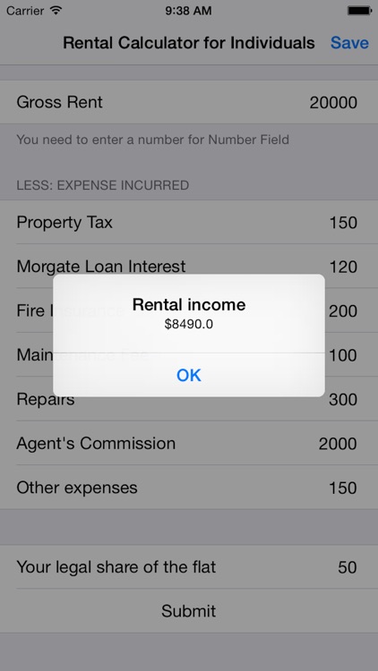 Rental Calculator