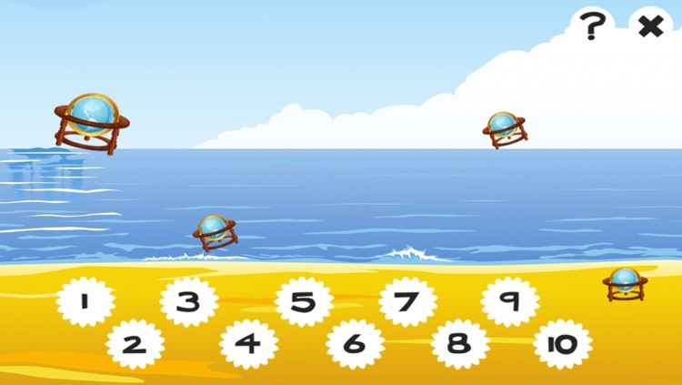 Ahoy sailing boat! Counting game for children: learn to count numbers 1-10