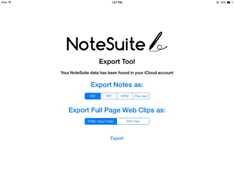 NoteSuite Export Tool screenshot 2