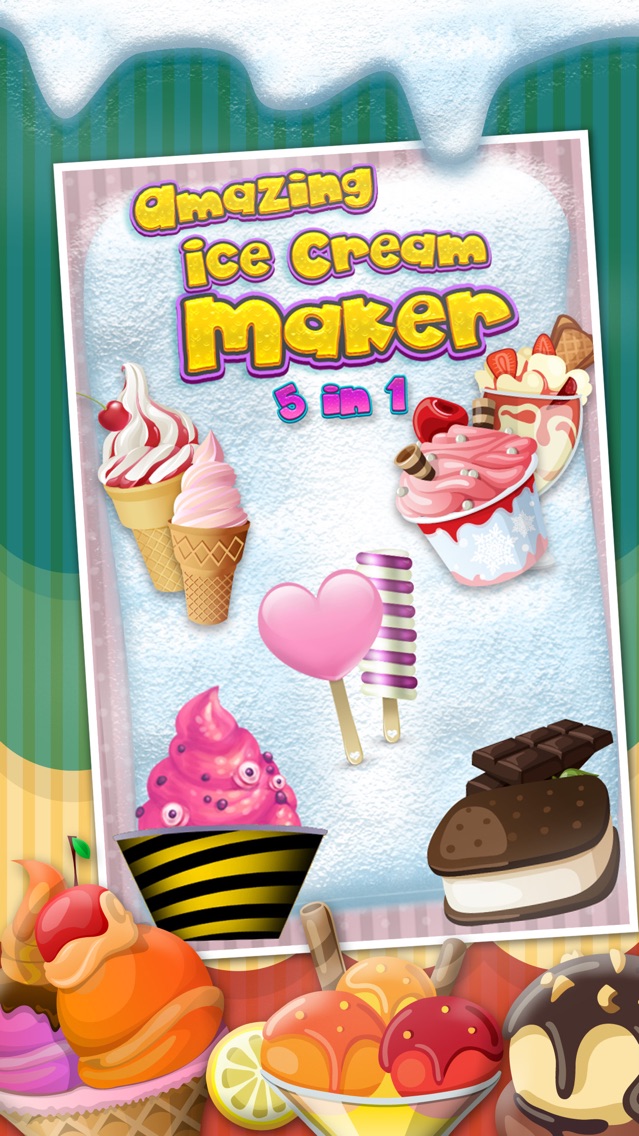 A AMAZING ICE CREAM MAKER GAME - CREATE CONES, SUNDAES &AMP; SWEET ICY SANDWICHES SHOP 1.0 IOS
