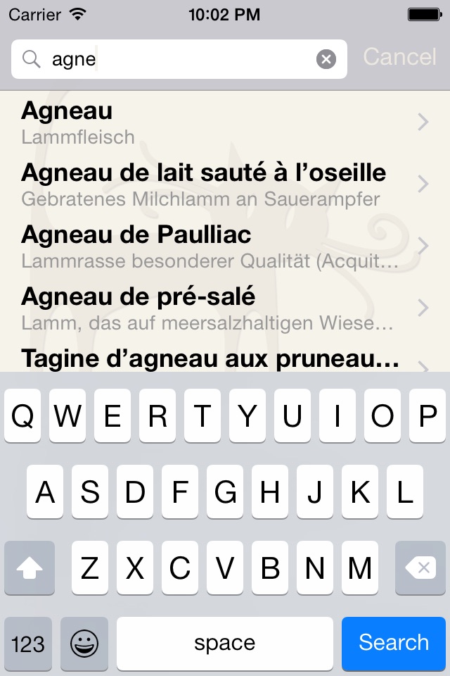 Bon appétit - French food and drink glossary screenshot 2
