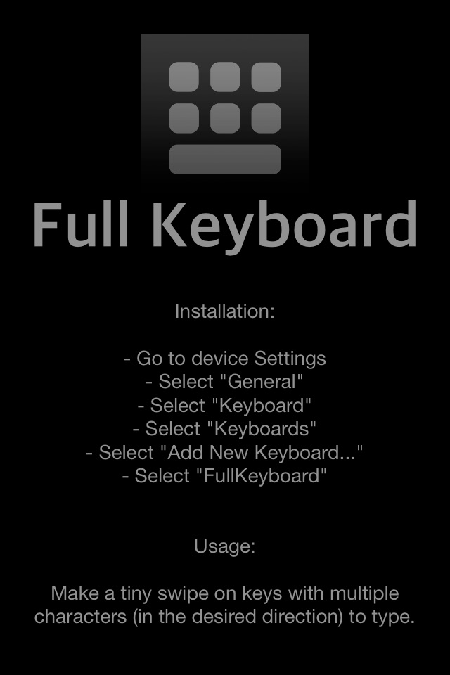 Full Keyboard (for big fingers) screenshot 2