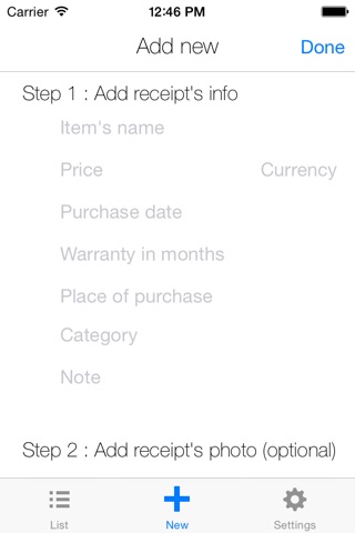 Receipt Manager for iOS screenshot 2