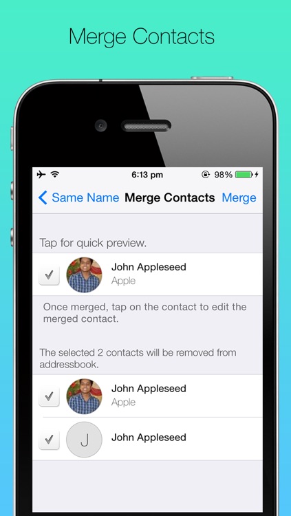 ContactBox: Group mail/sms, merge/delete contacts and backup contacts: screenshot-3