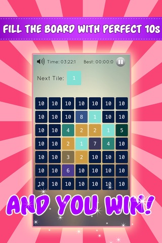 Perfect 10s Lite - Swipe the Tiles Together to Add Their Numbers Together - Classic Board Game screenshot 2