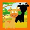 Animal-s from a Safari Trip in One Kid-s Puzzle Game For Play-ing, Teach-ing and Learn-ing