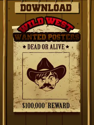 Capture d'écran 4 Wild West Wanted Poster Maker - Make Your Own Wild West Outlaw Photo Mug Shots iphone