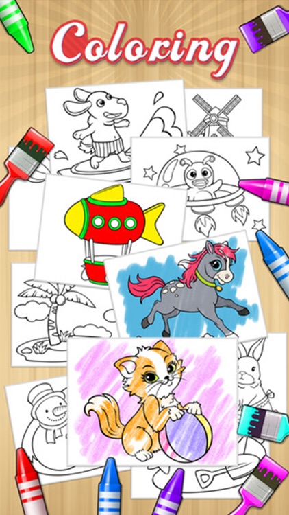 Kids Doodle Coloring Book HD - Color & Draw Kids games
