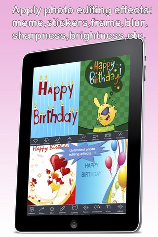 The Ultimate Happy Birthday Cards (Pro Version). Custom and Send Birthday Greetings eCard with emoji, text,voice messages and photo editor screenshot 3