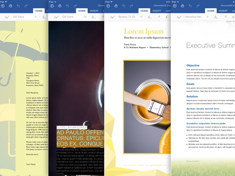 Templates for MS Word: Documents for iPad screenshot-4
