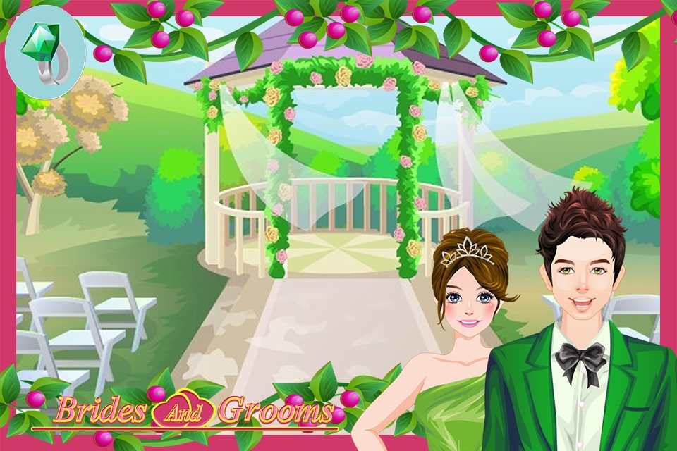 Bride and Groom - Fun wedding dress up and make up game with brides and grooms for kids screenshot 3