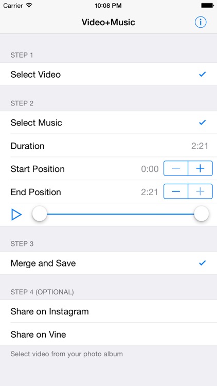 Video+Music - Add Music to Video (For Instagram & Vine, Etc.)