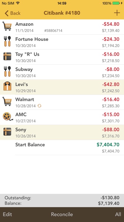 Checkbook - Spending, Income, Cashflow and Account Tracker