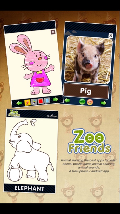 Zoo Friends: Animal Puzzle, Animal Sound, Animal Coloring