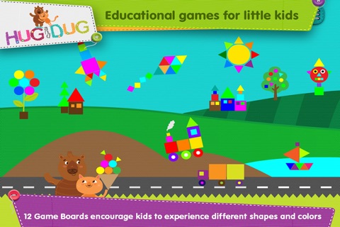 HugDug Shapes 1 - Easy geometry puzzles for toddlers and preschool kids full version. screenshot 2