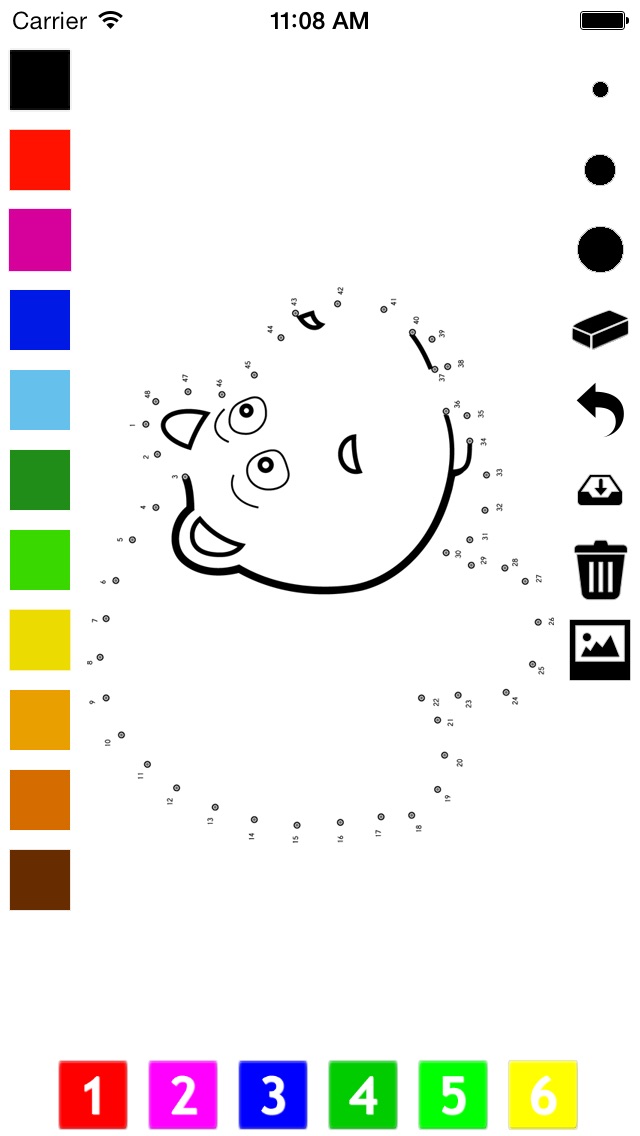 A Connect the dots coloring book for children: Learn to paint by numbers 1.1 IOS -