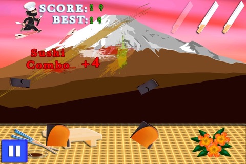 A Sushi Splash Attack Super Slash Mania – Extreme Food Blast Ninja Edition Free screenshot 4