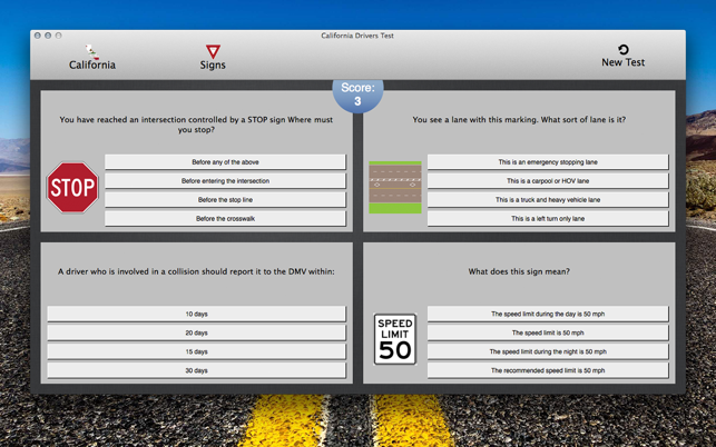 California Drivers Test