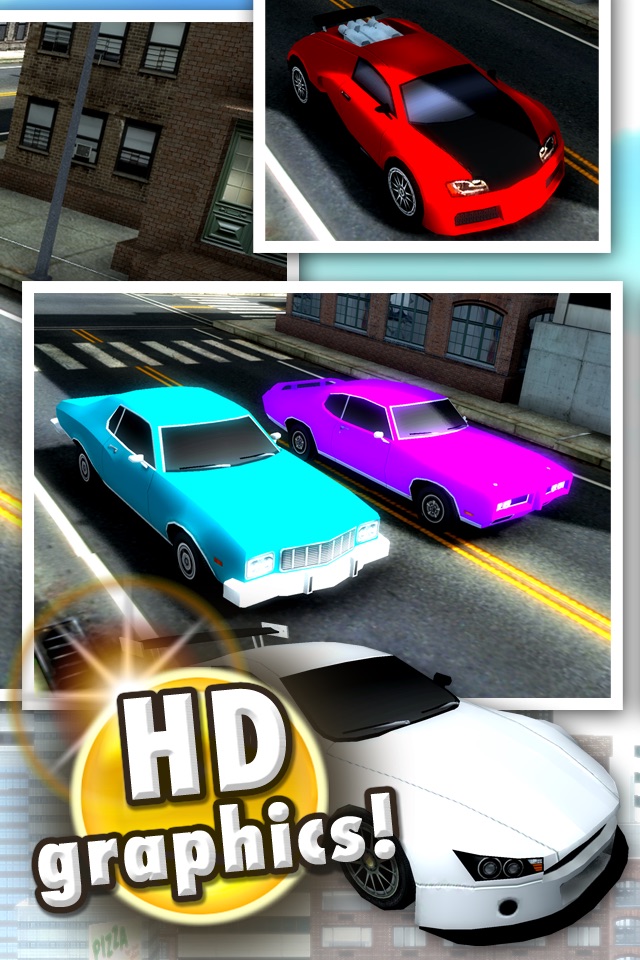 Traffic racers 3D jigsaw puzzles for toddlers, kids and teenagers with muscle cars, street rod and a classic car puzzle screenshot 3