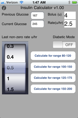 Insulin Protocol Calculator - náhled