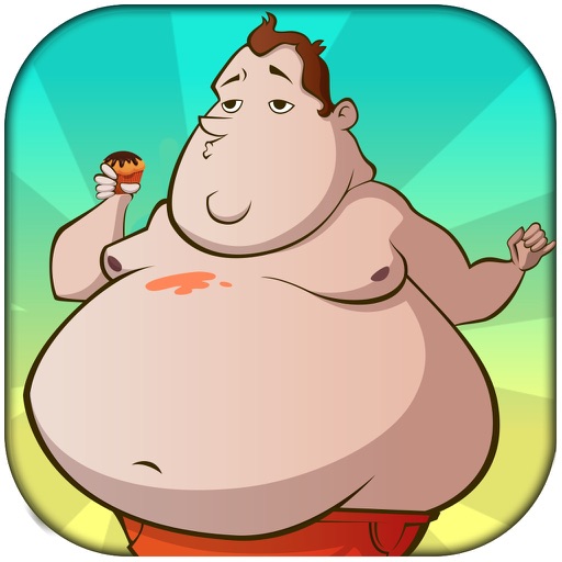 Fat Man Avoid Desserts: Don't Touch the Cake and Ice Cream Icon