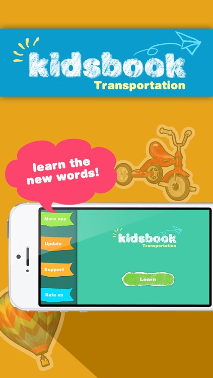 KidsBook: Transportations - HD Flash Card Game Design for Kids