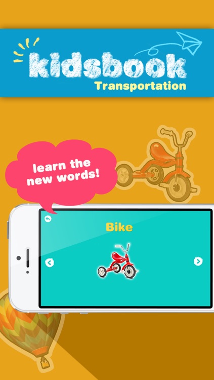 KidsBook: Transportations - HD Flash Card Game Design for Kids