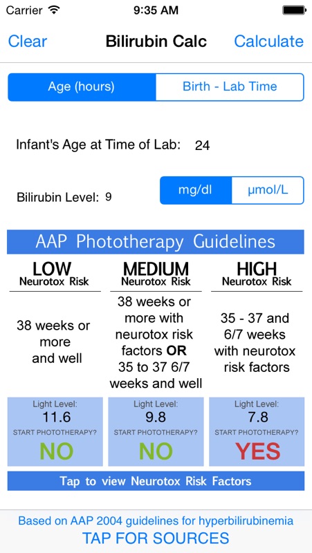 Aap Phototherapy Chart