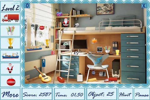 Hidden Objects Game - Boys Rooms screenshot 3