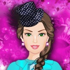 Vestido clássico para a menina de escola. Jogo de vestir para meninas e crianças. icon