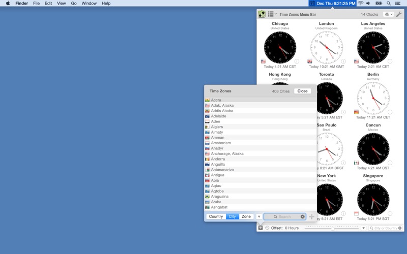 Time Zones Menu Bar thumbnail 2