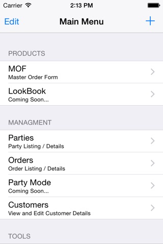 HomePartyRep Management Console screenshot 2