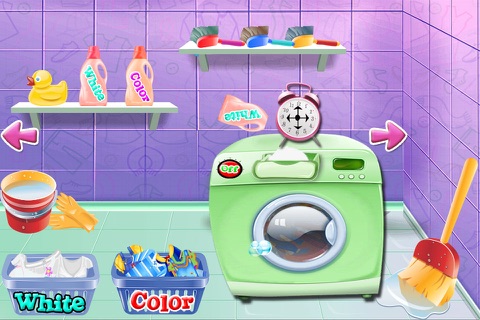 Home Service Laundry Girl Games Wash Dresses Game screenshot 4