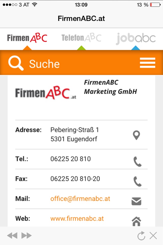 FirmenABC.at & TelefonABC.at screenshot 2