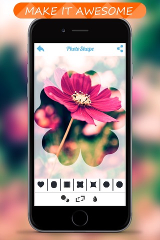 PicShape - Shape your photos using lots of predefined style and share pics "for Instagram, Dropbox, Email "のおすすめ画像1